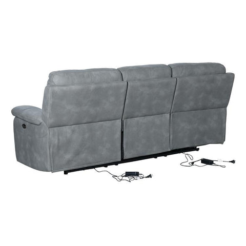 Paradise 3 Seater Motorized Recliner in Grey Color