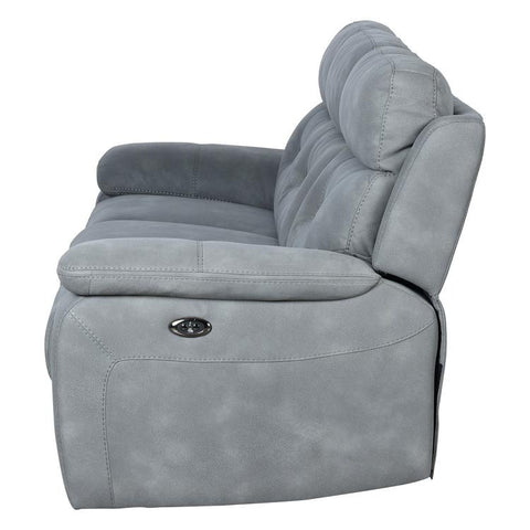 Paradise 3 Seater Motorized Recliner in Grey Color