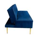 Zoey Sofa Bed in Blue Velvet Fabric