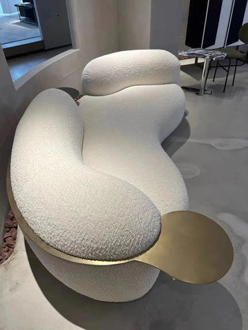 Serpentine Sofa by Vladimir Kigan in Boucle Fabric