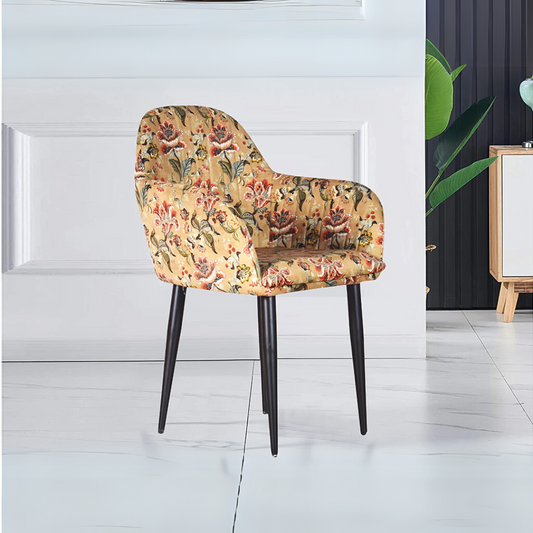Harley Slipper Chair In Multicolor Fabric