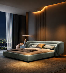 Maria Upholstered Bed with dual headboard