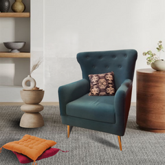 Danon Lounge Chair in Velvet Fabric