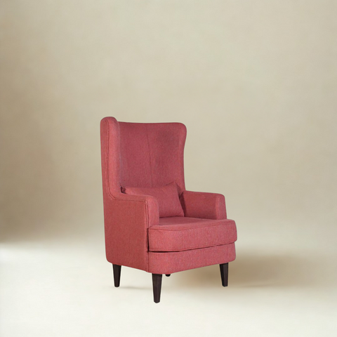 Buy Titus Beauty High Back Wing Chair Premium Suede Floral Fabric GetMyCouch