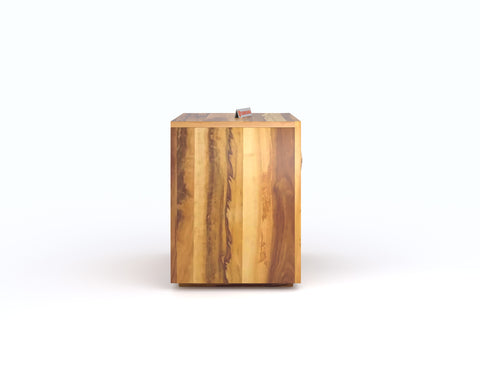 Nova Diamond Bedside Table in Pure UP Teak Wood