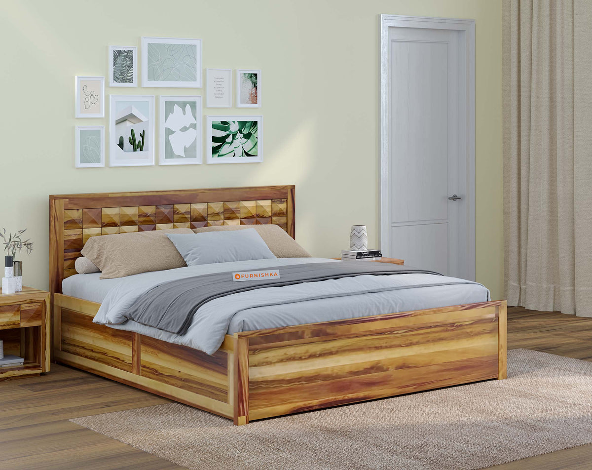 Nova Hydraulic Diamond Bed in Pure UP Teak
