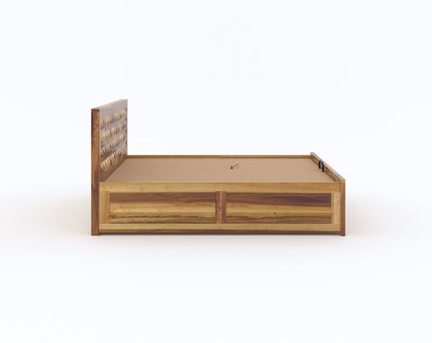 Nova Hydraulic Diamond Bed in Pure UP Teak