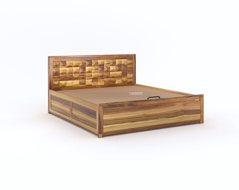 Nova Hydraulic Diamond Bed in Pure UP Teak