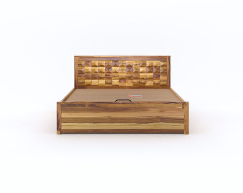 Nova Hydraulic Diamond Bed in Pure UP Teak