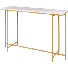 Clayton Console In White Marble Top