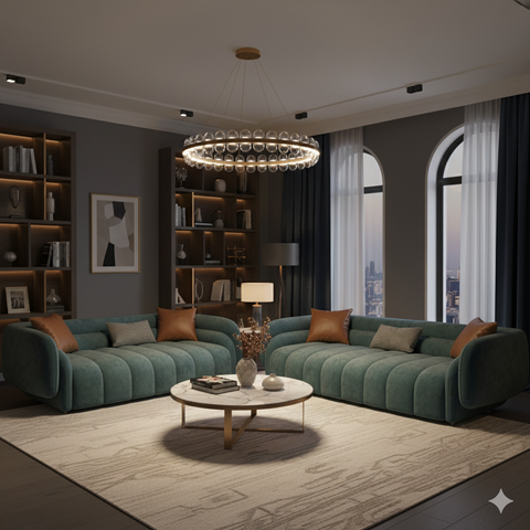 Maria Sofa In Premium Sued Fabric