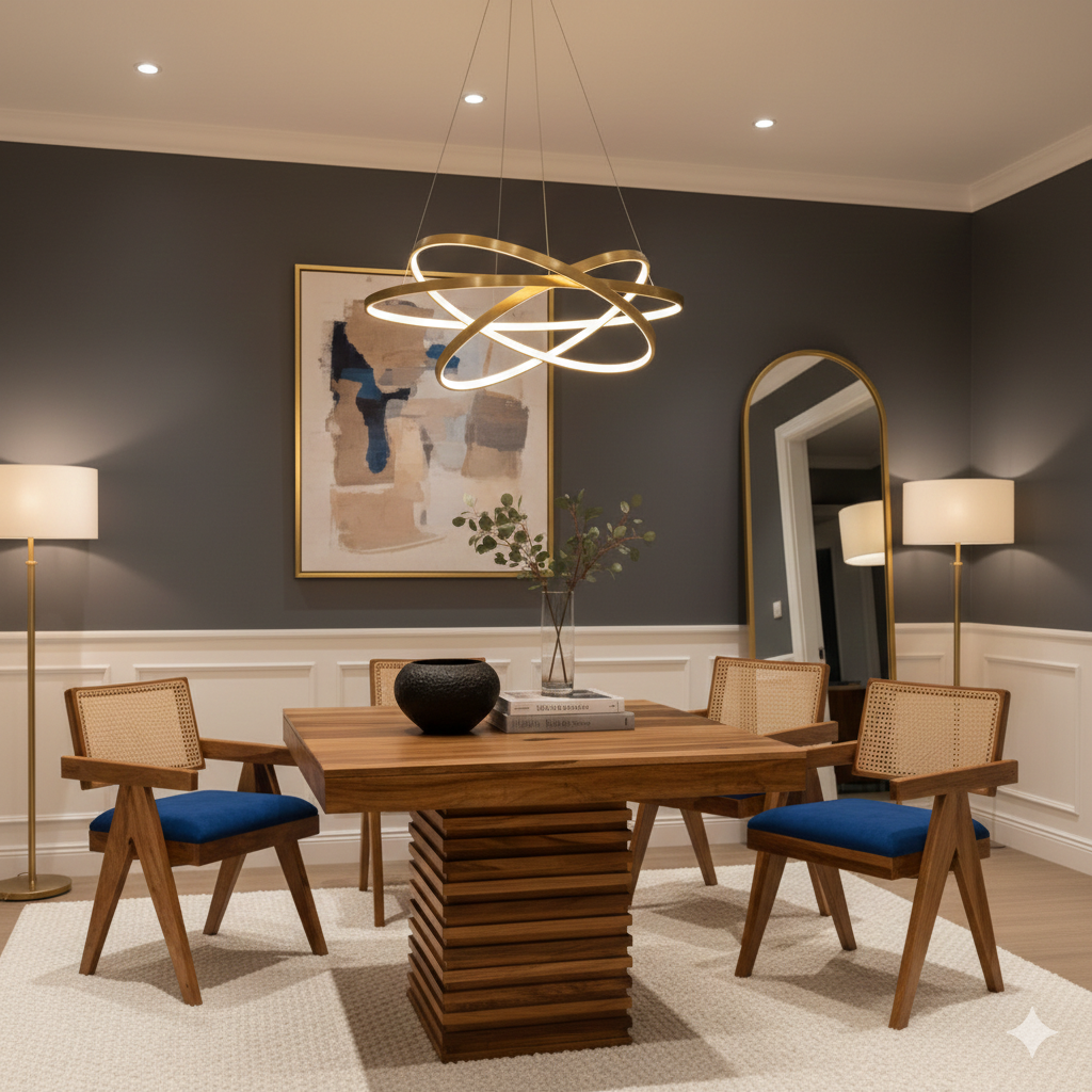 Truce Four Seater With Chandigarh Chair Set In Sheesham Wood