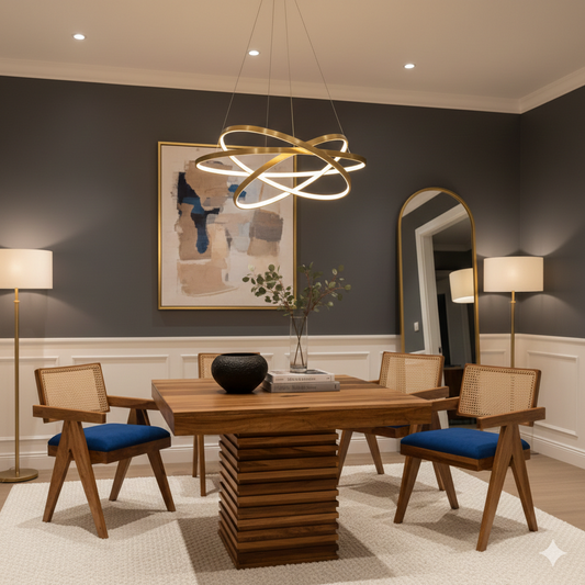 Truce Four Seater With Chandigarh Chair Set In Sheesham Wood