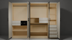 Mysterio Modular Wardrobe in HDHMR Board - Customizable