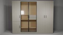 Mysterio Modular Wardrobe in HDHMR Board - Customizable