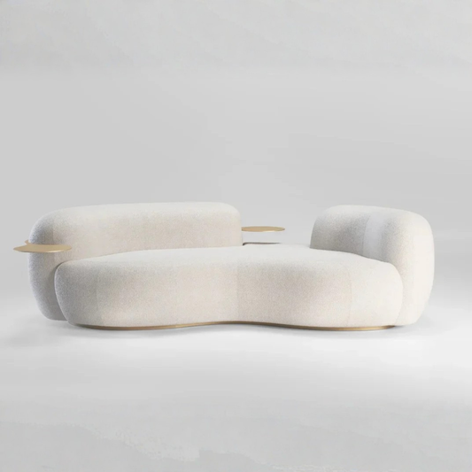 Serpentine 3 Seater Sofa with Metal Plate