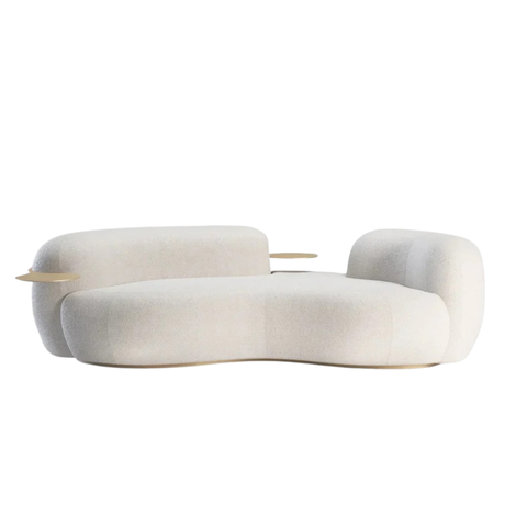 Serpentine 3 Seater Sofa with Metal Plate