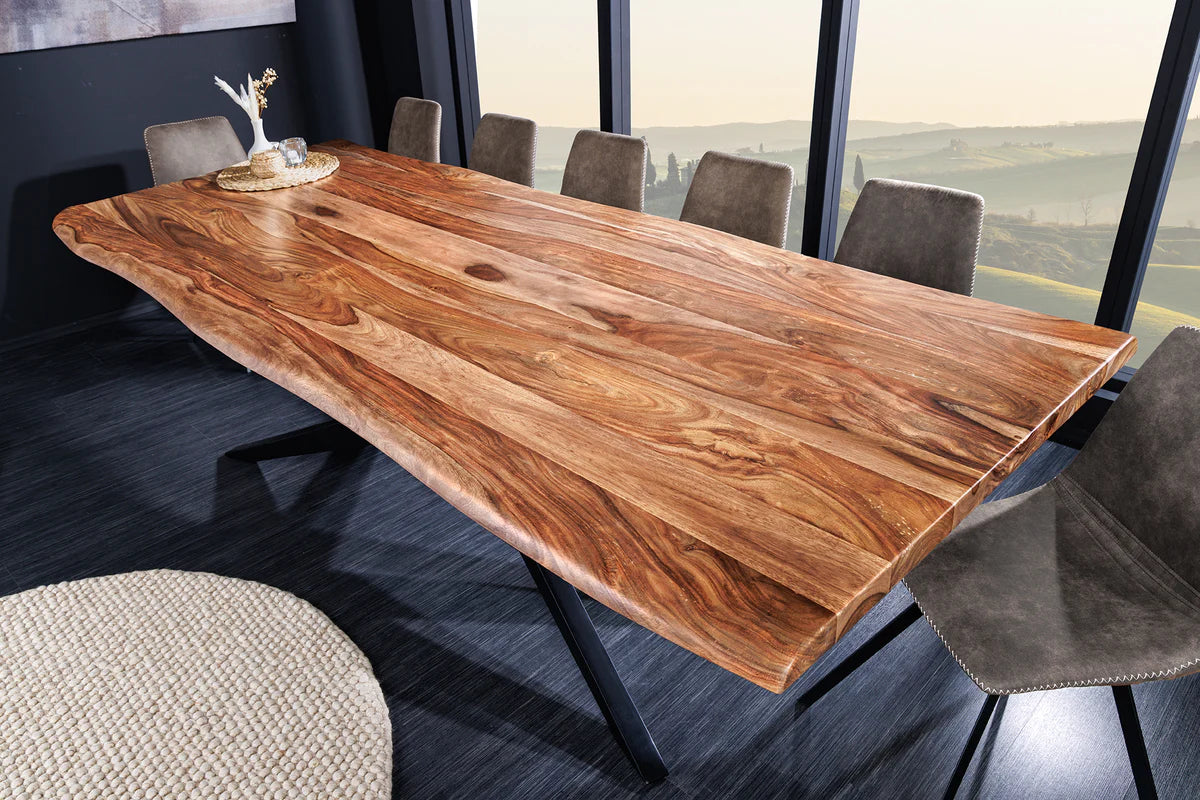 Spider Live Edge Dining Table in Sheesham Wood - Main Image