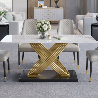 Brinstone 6 Seater Marble Dining Table