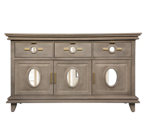 Pinnock Sideboard Cum Chest of Drawers in Grey Textured Finish