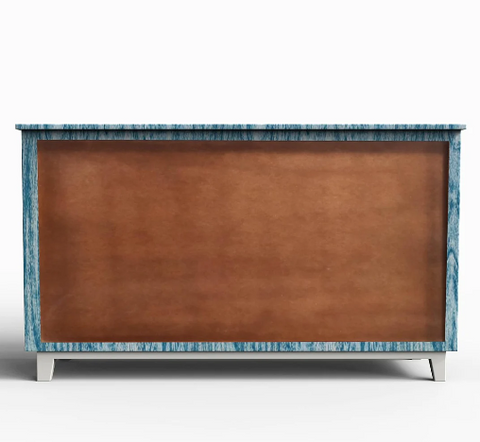 Symphony Sideboard Cum Chest of Drawers in Blue Textured Finish