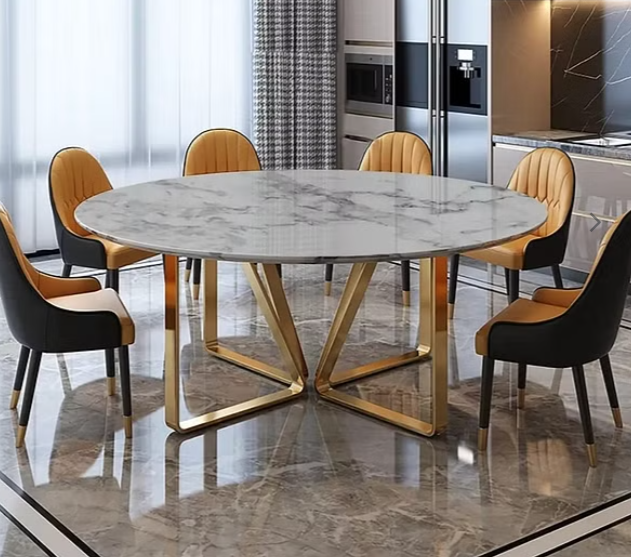 Buy Amart Modern Round Seater Dining Table With Marble Top
