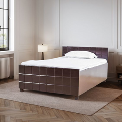 Valor Single Bed With Box Storage In Brown Finish