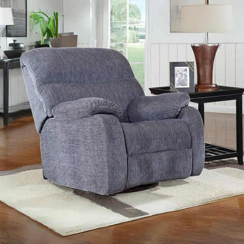 Molly Recliner 360 Revolving +  Rocking In Grey Fabirc