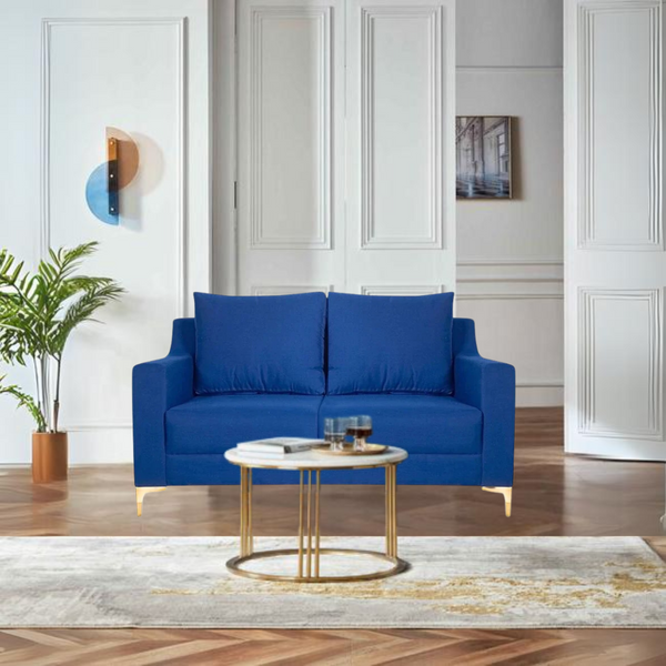 Donny 2 Seater Sofa In Blue Color