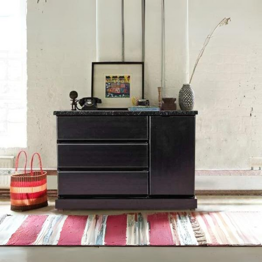 Mini Renden Chest Of Drawers With Faux Marble Top