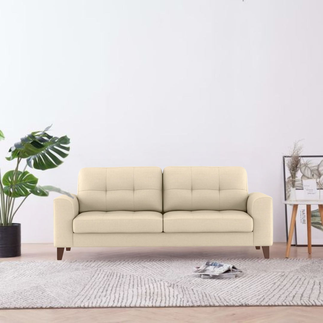Vanisha Three Seater Sofa In Premium Fabric