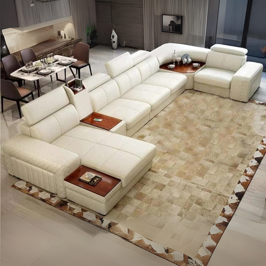 Theodore Sectional Sofa in Pure Leather