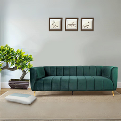 Haaken 3 Seater Sofa in Premium Velvet Fabric