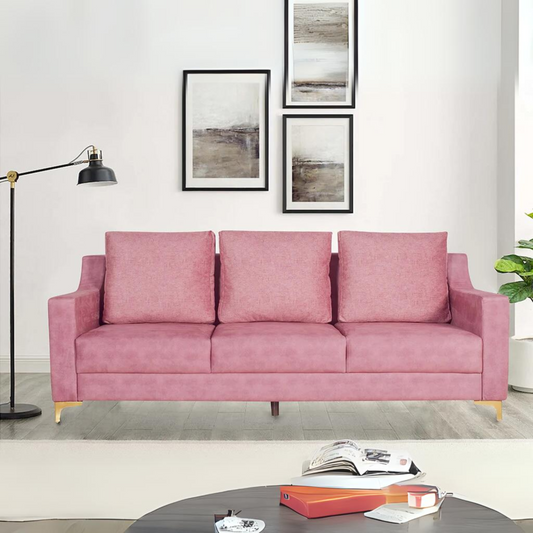 Donny 3 Seater Sofa In Suede Fabric