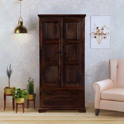 Bracket 2 Door Wardrobe in Sheesham Wood