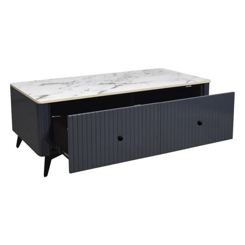 Steven Storage Coffee Table in Marble Top