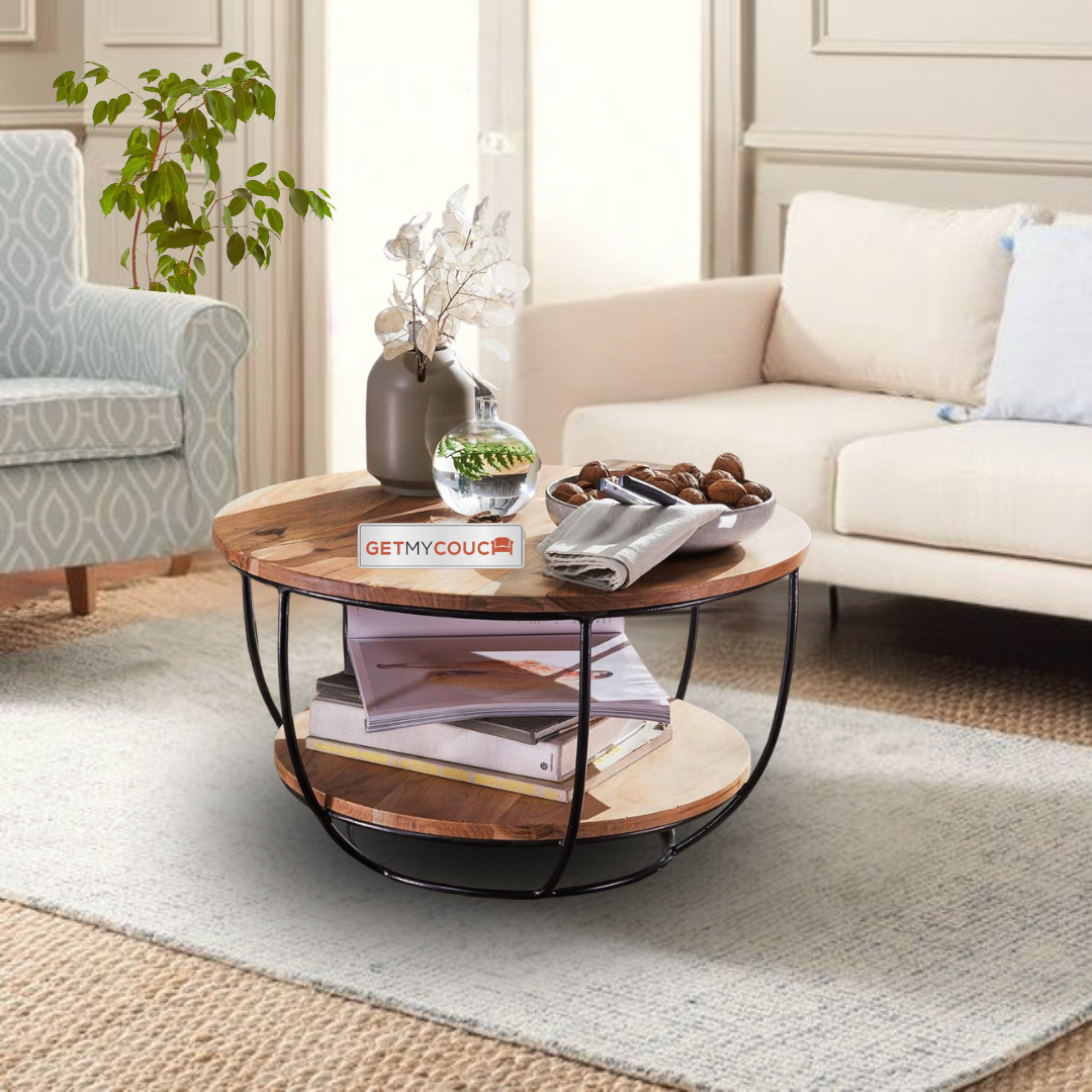 Kelvin Round Sheesham Wood Coffee Table