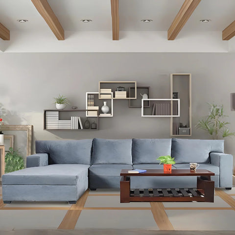 Walter Sofa in Grey Velvet Fabric