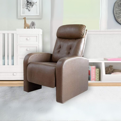 Asher Recliner In Brown Leatherette
