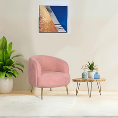 Guelfo Lounge Chair In Boucle Fabric