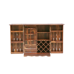 Ceramic XL Bar Cabinet In Teak Finish