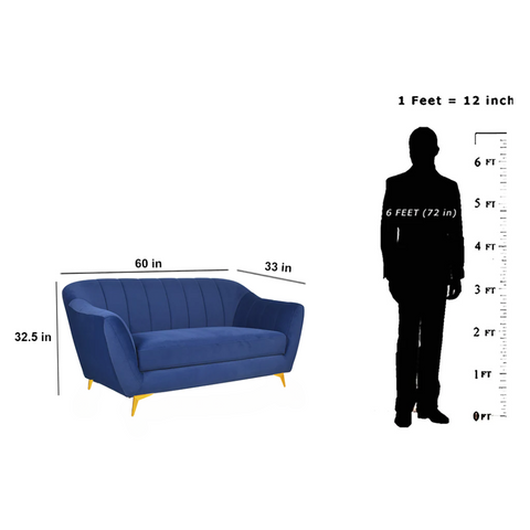 Marco Sofa Set In Velvet Fabric