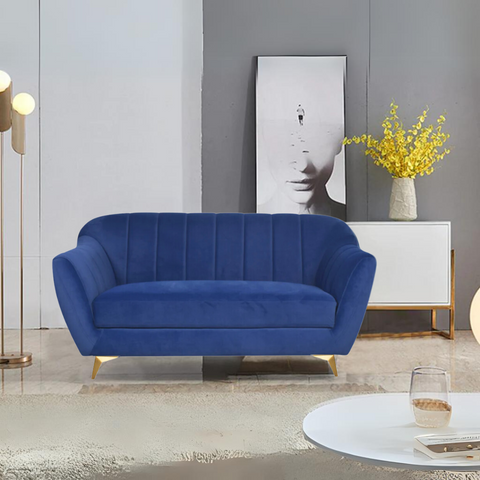 Marco Sofa Set In Velvet Fabric