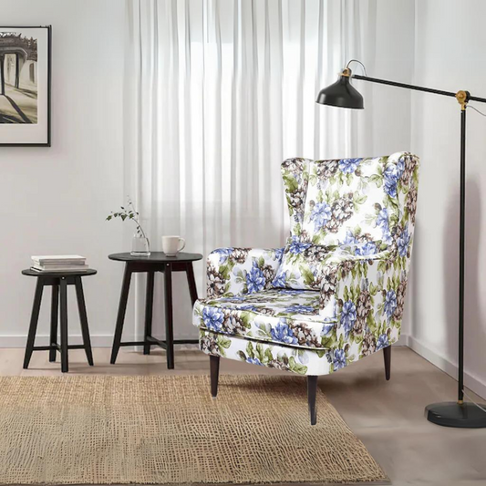 Genoa Wing Chair in Floral fabric