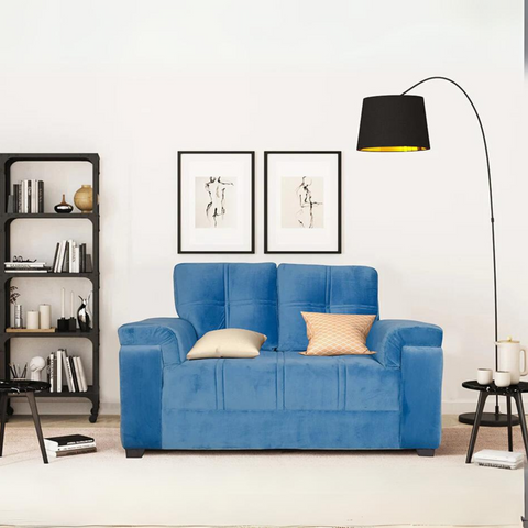 Marina two Seater Sofa In Blue Color