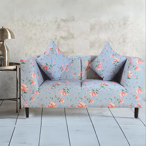 Liana Loveseat In Floral Cotton Fabric
