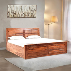 Arena King Size Bed In Teak Finish