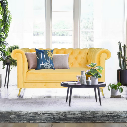 Berlin Two Seater Sofa In Premium Velvet Fabric