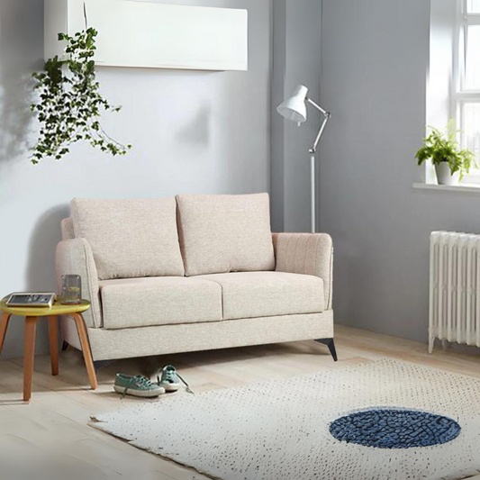Corita Two Seater Sofa In Premium Cotton Fabric