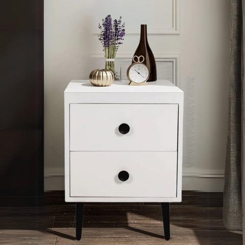 Kassel Side Table In White Finish